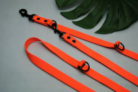 Leine Nylon, 4-fach verstellbar 3m x 25mm, NEON-ORANGE